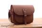 Torebka skórzana myśliwska BarellyBags, model Luizjana, mała S, kolor Ciemny Camel