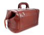 Torba lekarska skórzana Unisex, kufer lekarski Galskór, model 550, Koniak