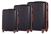 Komplet trzech walizek podróżnych na kółkach SOLIER STL190 czarny