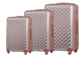Komplet trzech walizek podróżnych na kółkach SOLIER STL190 beżowy