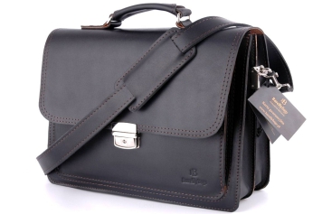 Teczka skórzana BarellyBags GENTLE BLACK