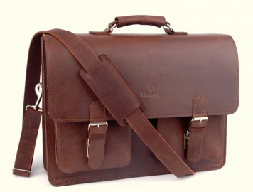 Teczka skórzana BarellyBags- Dark Brown - XXL Camel