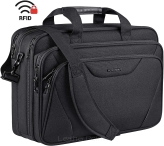 Torba na laptopa 17,3 cali marki KROSER, wodoodporna teczka biznesowa z zabezpieczeniem RFID DKL-181
